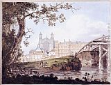 Thomas Girtin Famous Paintings - Eton College from Datchet Road
